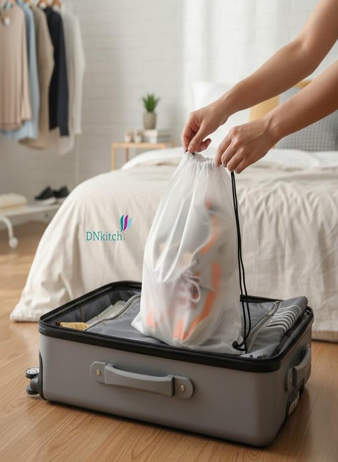 DNkitch Transparent Shoe Bags for Travel Waterproof Shoe Storage Organizers for Men & Women Dustproof, Portable, Reusable Shoe Covers for Luggage, Closet, and Home Use (11.8x15.7 inch)(20 PCS) - Image 4